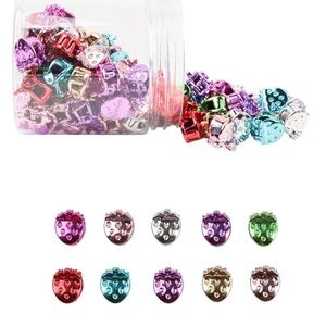 20 metal strawberry hair clips accessories festival rave club dancer cute girl